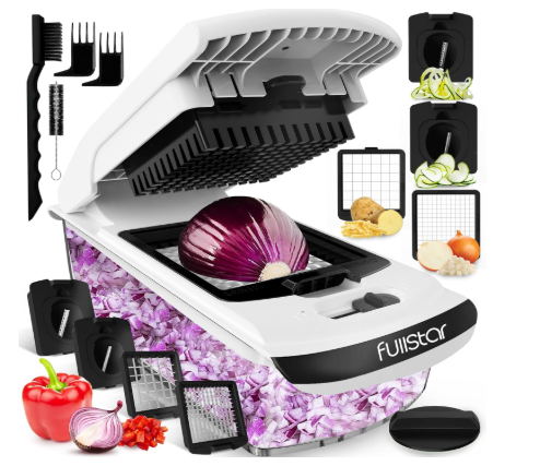 Fullstar The Original Pro Chopper - Vegetable Chopper and Spiralizer, Food Chopper with Container, Fruit Slicer, Kitchen Gadgets & Accessories, Home...
