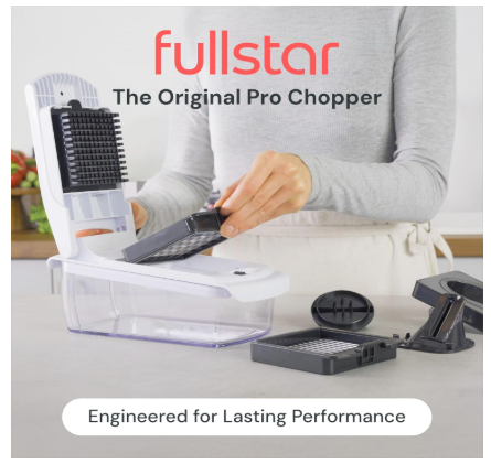 Fullstar The Original Pro Chopper - Vegetable Chopper and Spiralizer, Food Chopper with Container, Fruit Slicer, Kitchen Gadgets & Accessories, Home...