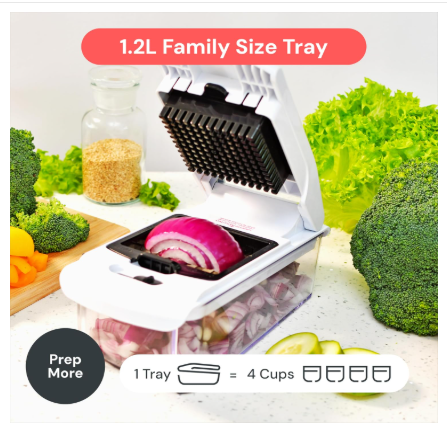 Fullstar The Original Pro Chopper - Vegetable Chopper and Spiralizer, Food Chopper with Container, Fruit Slicer, Kitchen Gadgets & Accessories, Home...