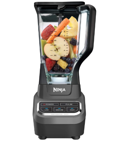 Ninja Professional Blender 1000W, Total Crushing Technology- Smoothies, Ice Crushing & Frozen Fruit, Full-Size Countertop Blender, 72-oz. Pitcher, Black & Grey, BL610